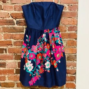 Lilly Pulitzer Lottie Navy Floral Dress